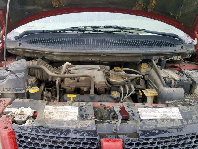 1B4GP45R01B141923 - 2001 DODGE CARAVAN SP RED photo 7