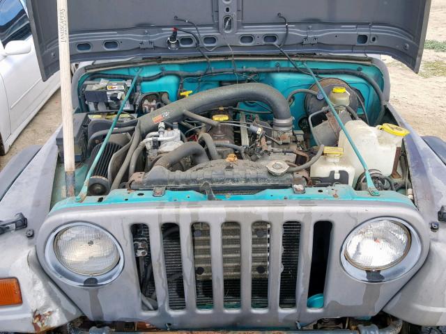 1J4FY19S1VP441531 - 1997 JEEP WRANGLER / SILVER photo 7