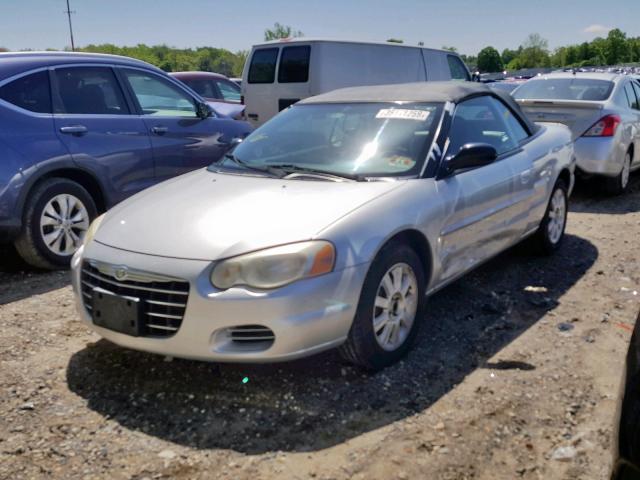 1C3EL75R64N251860 - 2004 CHRYSLER SEBRING GT SILVER photo 2