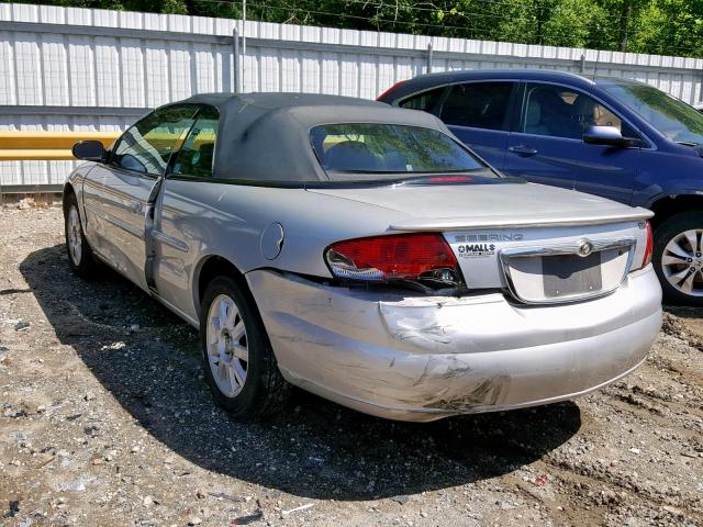 1C3EL75R64N251860 - 2004 CHRYSLER SEBRING GT SILVER photo 3