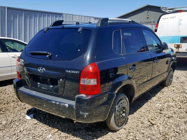 KM8JM12B55U109241 - 2005 HYUNDAI TUCSON GL BLACK photo 4