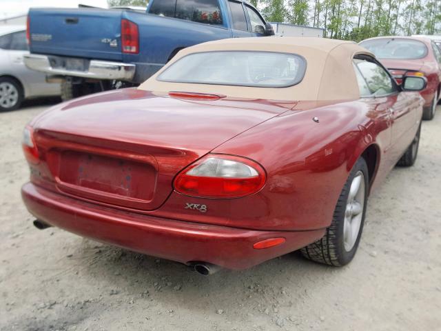 SAJGX2747VC015455 - 1997 JAGUAR XK8 RED photo 4