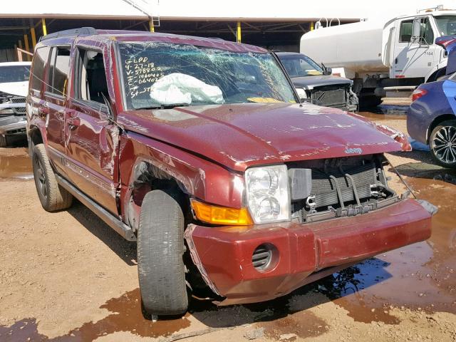 1J8HG48K17C578802 - 2007 JEEP COMMANDER MAROON photo 1
