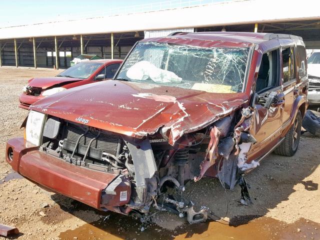 1J8HG48K17C578802 - 2007 JEEP COMMANDER MAROON photo 2