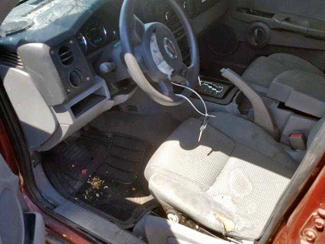 1J8HG48K17C578802 - 2007 JEEP COMMANDER MAROON photo 5