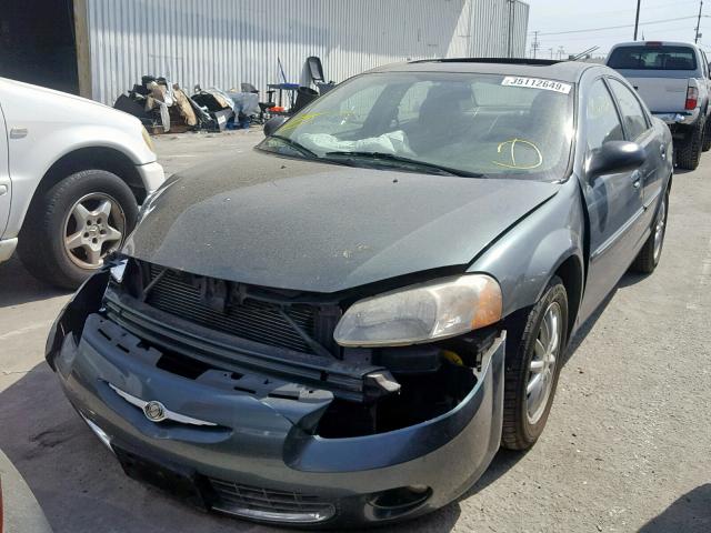 1C3AL56R13N559924 - 2003 CHRYSLER SEBRING LX GREEN photo 2