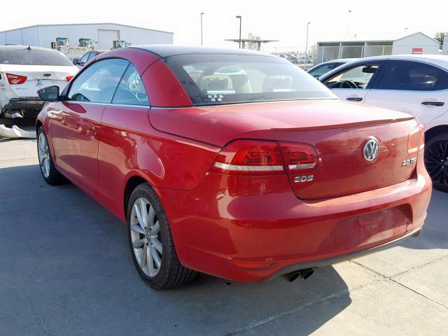 WVWBW7AH7CV013341 - 2012 VOLKSWAGEN EOS KOMFOR RED photo 3