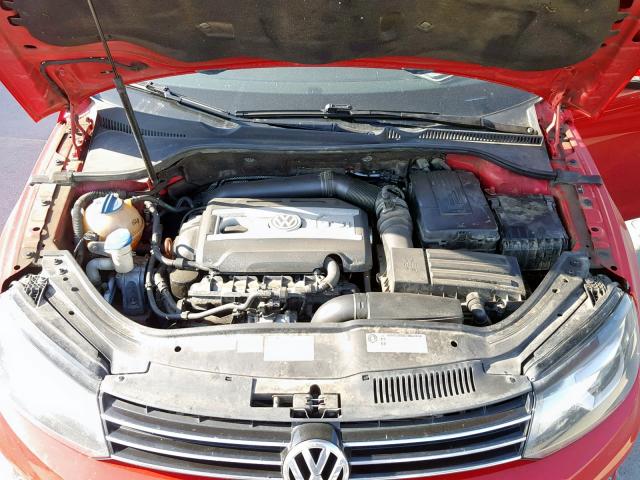 WVWBW7AH7CV013341 - 2012 VOLKSWAGEN EOS KOMFOR RED photo 7