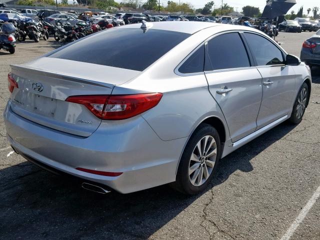 5NPE34AF0HH566990 - 2017 HYUNDAI SONATA SPO SILVER photo 4