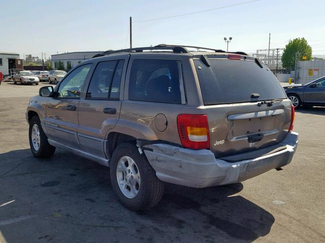 1J4GX48S61C558128 - 2001 JEEP GRAND CHER BEIGE photo 3