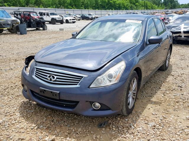 JN1CV6AR2AM453418 - 2010 INFINITI G37 BLUE photo 2