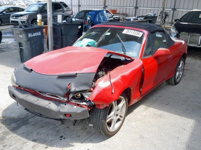 JM1NB353340400385 - 2004 MAZDA MX-5 MIATA RED photo 2