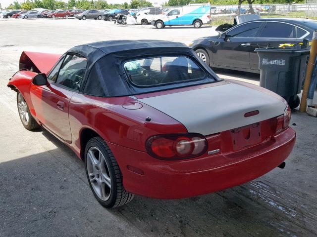 JM1NB353340400385 - 2004 MAZDA MX-5 MIATA RED photo 3