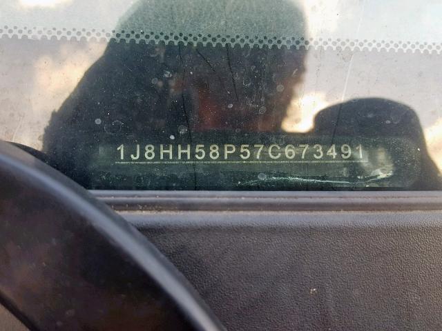 1J8HH58P57C673491 - 2007 JEEP COMMANDER WHITE photo 10