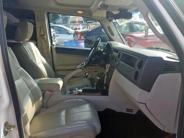 1J8HH58P57C673491 - 2007 JEEP COMMANDER WHITE photo 5