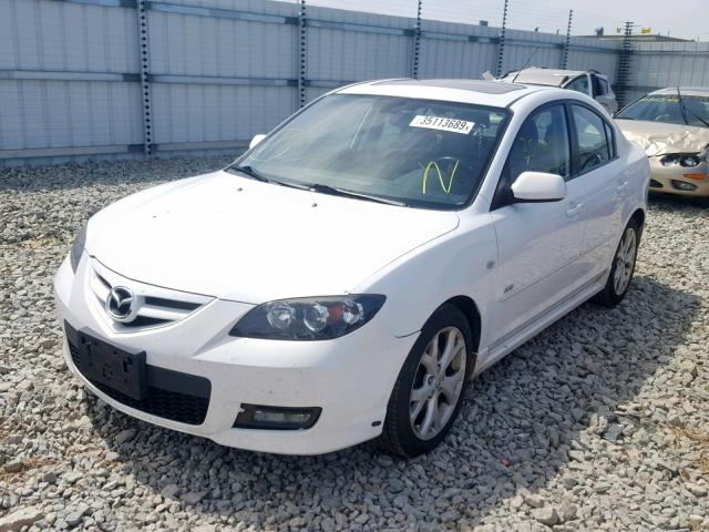 JM1BK323281105544 - 2008 MAZDA 3 S WHITE photo 2