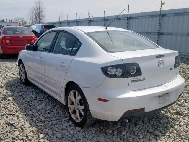 JM1BK323281105544 - 2008 MAZDA 3 S WHITE photo 3