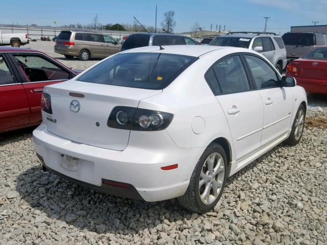 JM1BK323281105544 - 2008 MAZDA 3 S WHITE photo 4