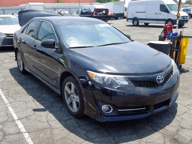 4T1BD1FK5EU125048 - 2014 TOYOTA CAMRY HYBR BLACK photo 1