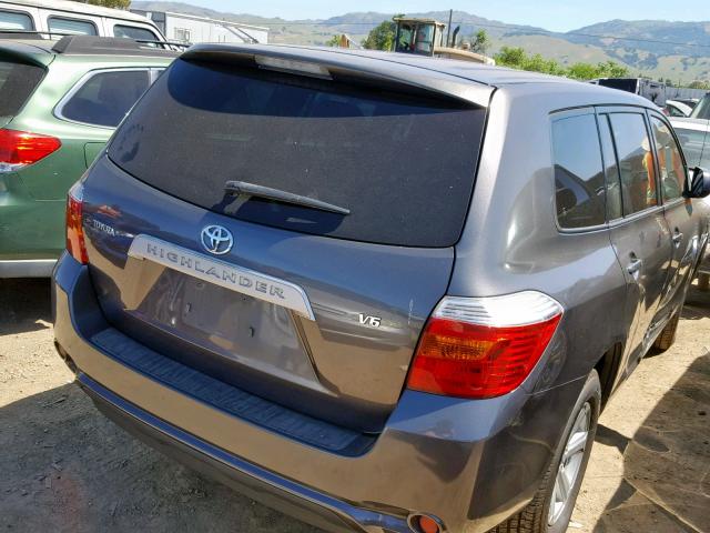 JTEDS41A782021773 - 2008 TOYOTA HIGHLANDER GRAY photo 4