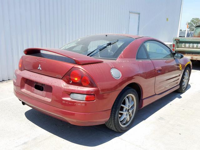 4A3AC54H72E102102 - 2002 MITSUBISHI ECLIPSE GT BURGUNDY photo 4