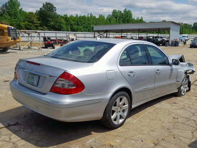 WDBUF56X88B336074 - 2008 MERCEDES-BENZ E 350 SILVER photo 4