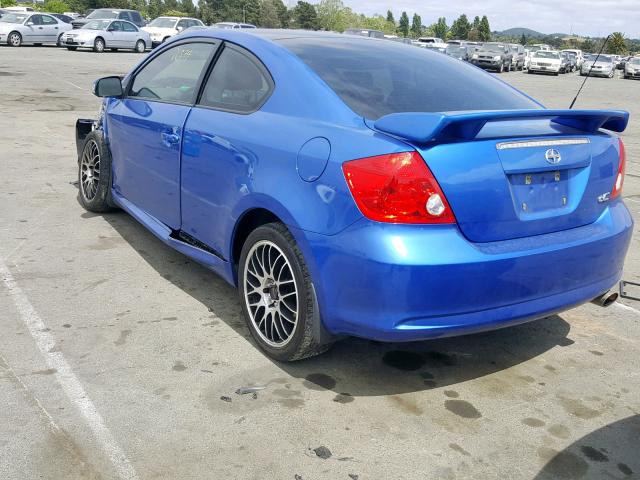 JTKDE167760129349 - 2006 TOYOTA SCION TC BLUE photo 3