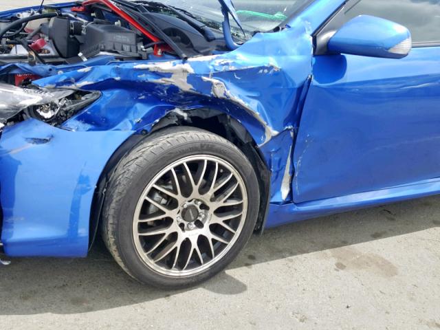 JTKDE167760129349 - 2006 TOYOTA SCION TC BLUE photo 9