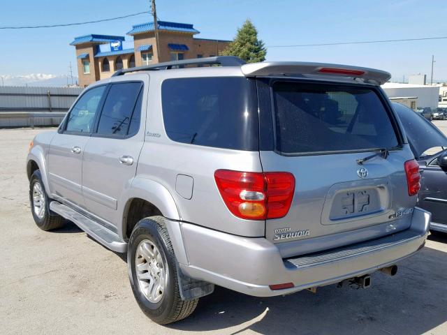 5TDBT48A34S232177 - 2004 TOYOTA SEQUOIA LI SILVER photo 3