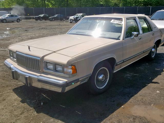 2MEBM75F4KX681107 - 1989 MERCURY GRAND MARQ BEIGE photo 2