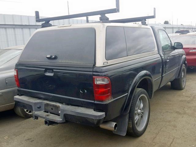 1FTYR10U24PA84742 - 2004 FORD RANGER BLACK photo 4