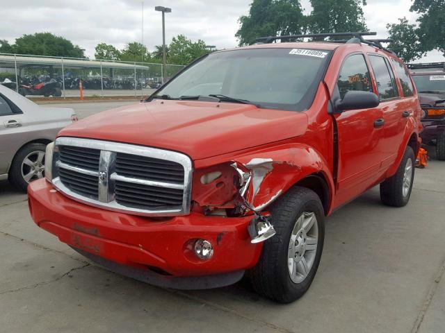 1D4HD48N55F556018 - 2005 DODGE DURANGO SL RED photo 2