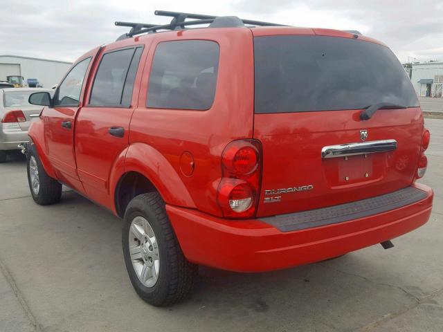 1D4HD48N55F556018 - 2005 DODGE DURANGO SL RED photo 3