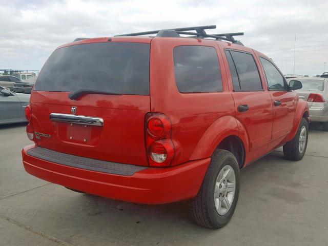 1D4HD48N55F556018 - 2005 DODGE DURANGO SL RED photo 4