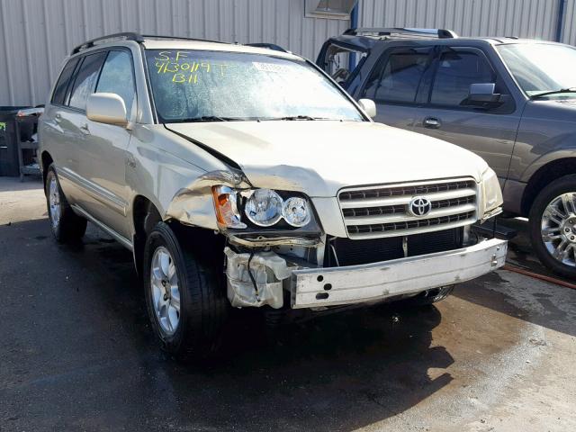 JTEGF21A830102355 - 2003 TOYOTA HIGHLANDER GOLD photo 1