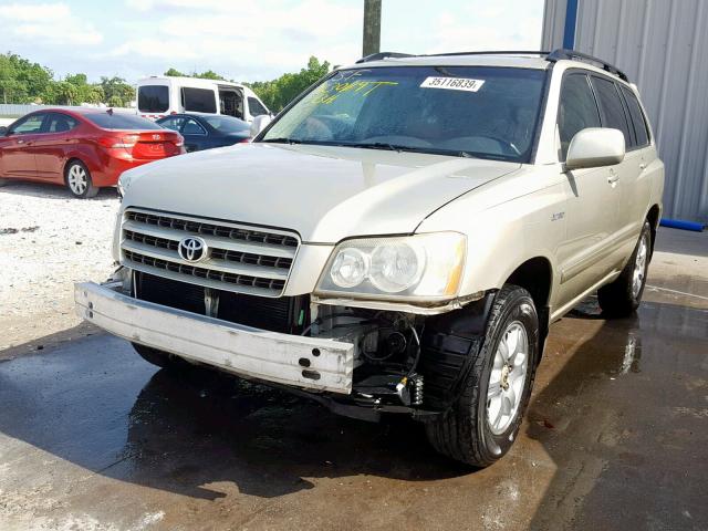 JTEGF21A830102355 - 2003 TOYOTA HIGHLANDER GOLD photo 2