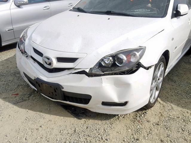 JM1BK344491197165 - 2009 MAZDA 3 S WHITE photo 9