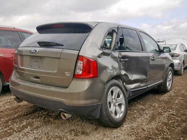 2FMDK4JC7DBC14091 - 2013 FORD EDGE SEL BEIGE photo 4