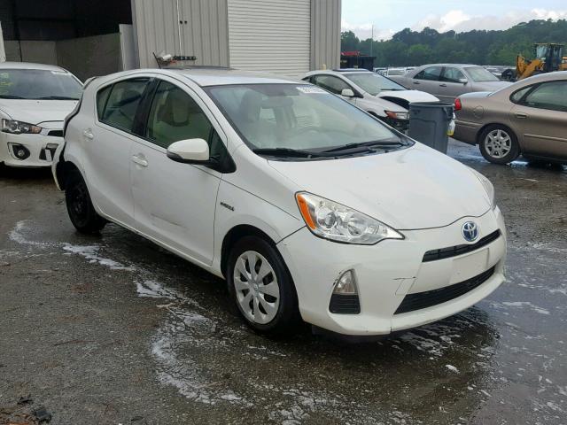 JTDKDTB3XC1506164 - 2012 TOYOTA PRIUS C WHITE photo 1