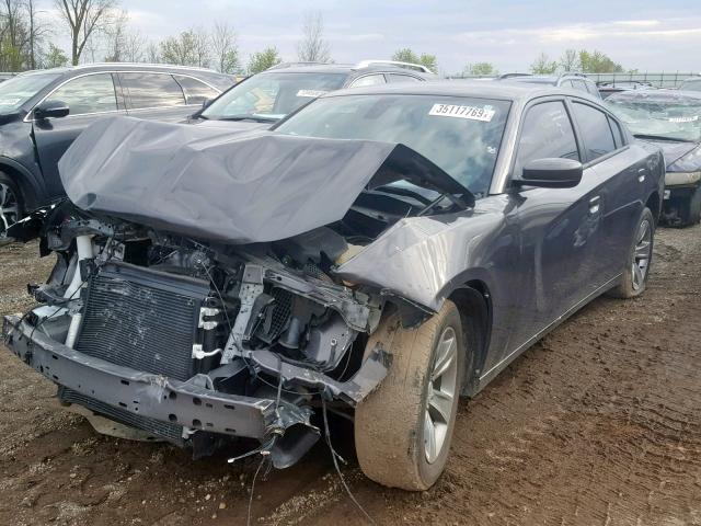 2C3CDXHG2FH856422 - 2015 DODGE CHARGER SX GRAY photo 2