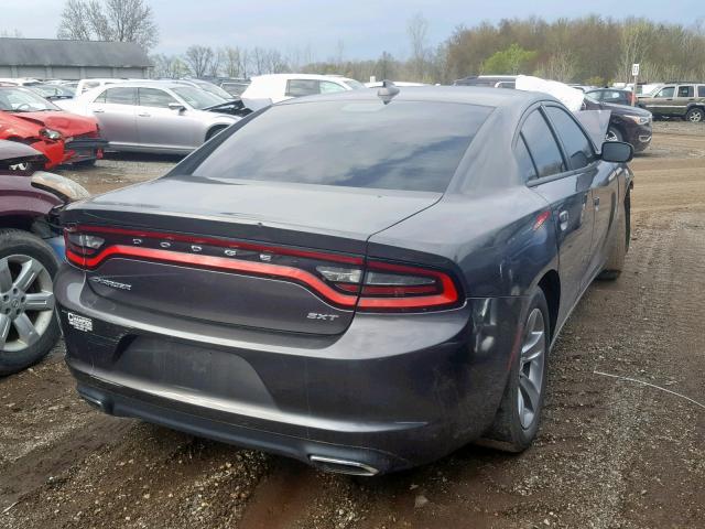 2C3CDXHG2FH856422 - 2015 DODGE CHARGER SX GRAY photo 4