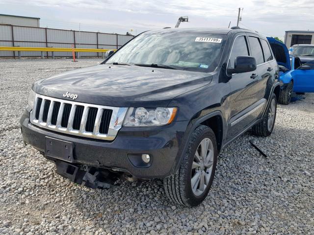 1C4RJEAG8DC576579 - 2013 JEEP GRAND CHER BLACK photo 2