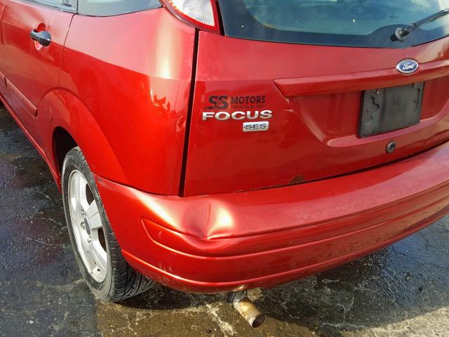 3FAFP37N75R130380 - 2005 FORD FOCUS ZX5 BURGUNDY photo 9