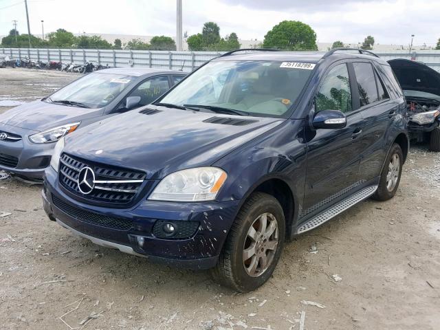 4JGBB22EX7A171023 - 2007 MERCEDES-BENZ ML 320 CDI BLUE photo 2