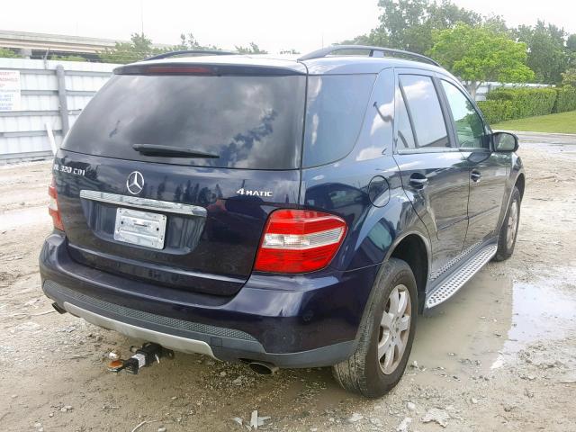 4JGBB22EX7A171023 - 2007 MERCEDES-BENZ ML 320 CDI BLUE photo 4