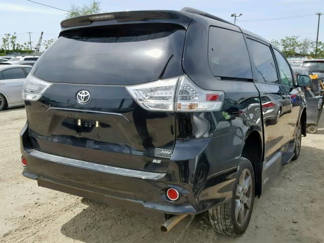 5TDXZ3DC8HS795060 - 2017 TOYOTA SIENNA SE BLACK photo 4