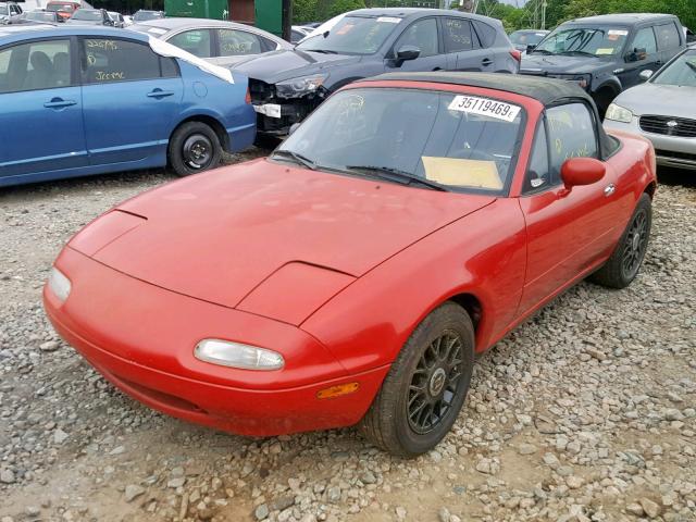 JM1NA3518L0141750 - 1990 MAZDA MX-5 MIATA RED photo 2