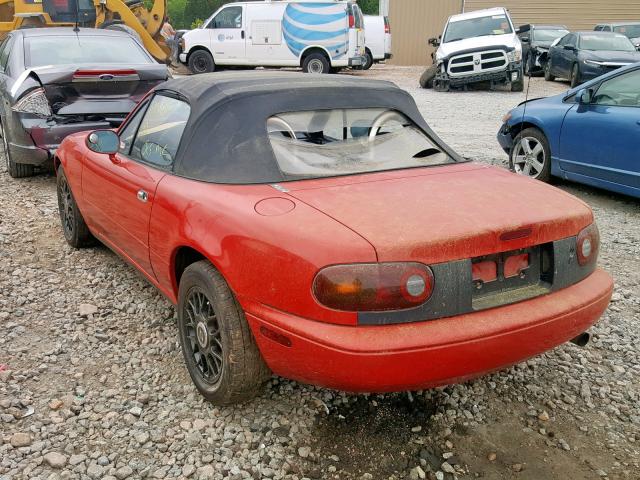 JM1NA3518L0141750 - 1990 MAZDA MX-5 MIATA RED photo 3