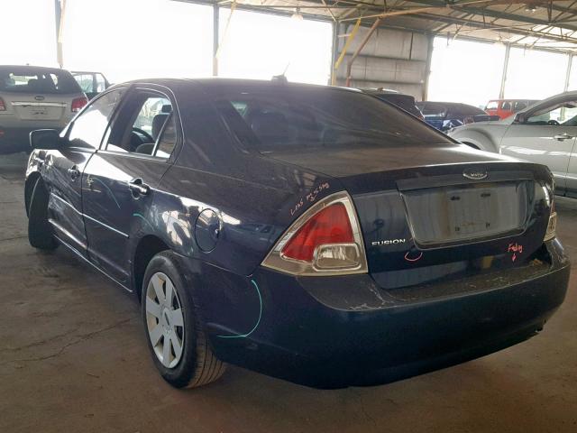 3FAHP06Z68R271599 - 2008 FORD FUSION S BLUE photo 3