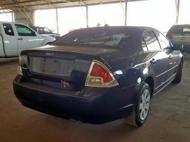 3FAHP06Z68R271599 - 2008 FORD FUSION S BLUE photo 4